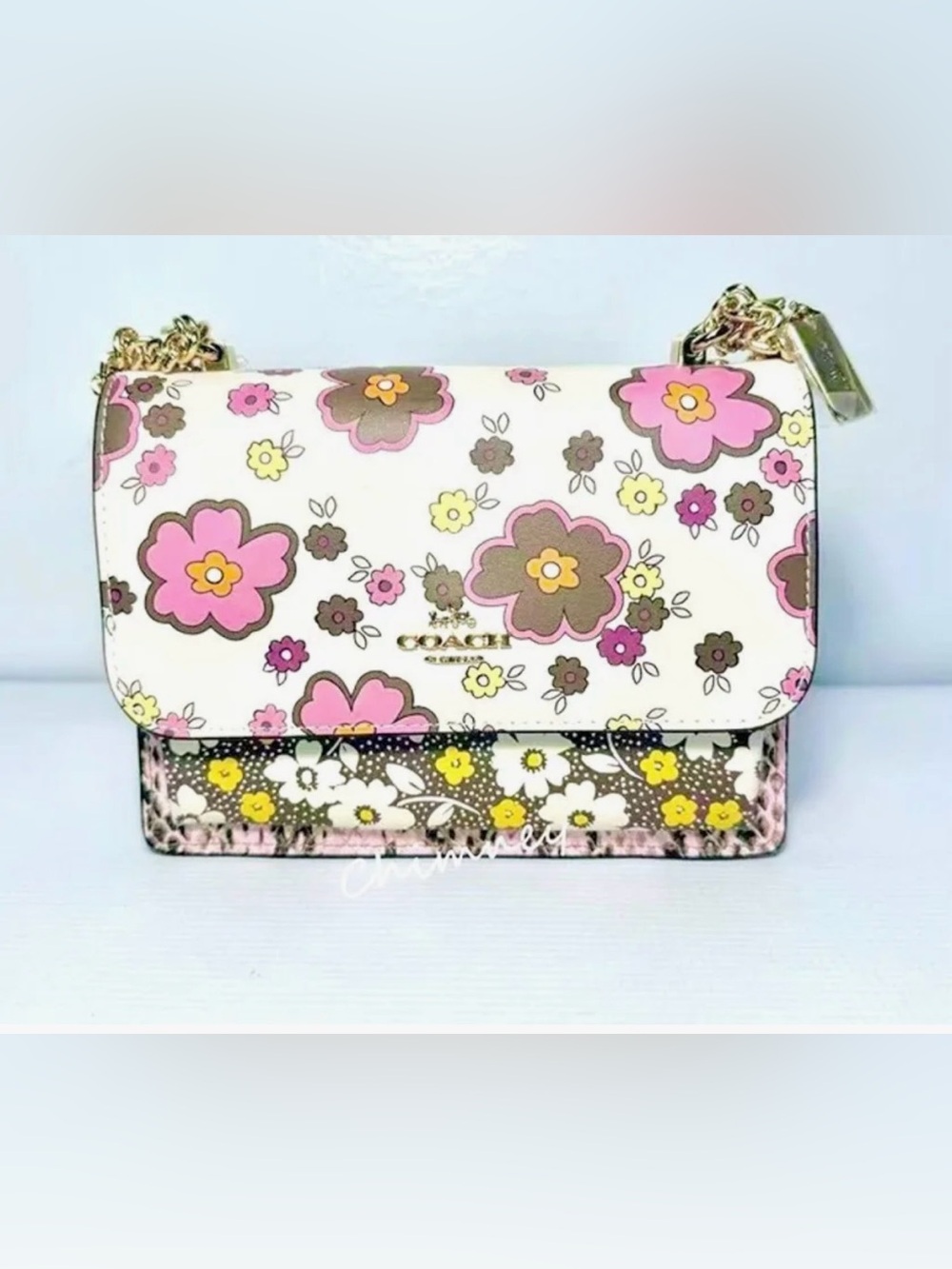 🌺🌸NWT COACH Mini Klare Crossbody Floral Print Leather Bag 🌺🌸